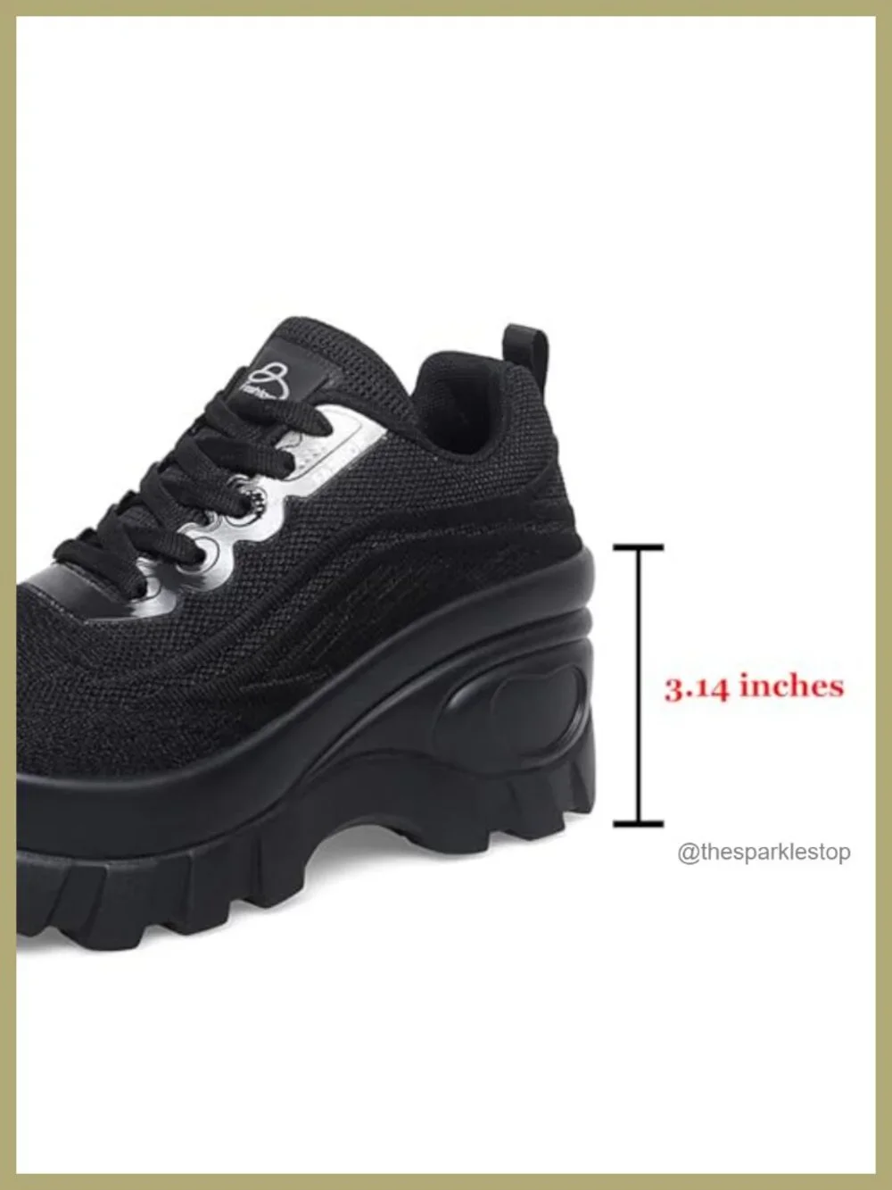 Women's Chunky Platform Knitted Lace-Up Walking Sneakers Orthopedic Non-Slip